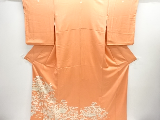 JAPANESE KIMONO / IRO-TOMESODE / FLORAL PLANTS